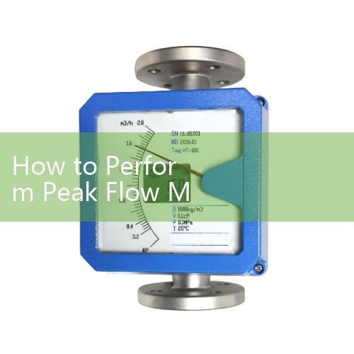 How to Perform Peak Flow Meter Testing: Reset the indicator, take a deep breath, and blow into the mouthpiece. Usually, three attempts are performed, and the highest score is recorded.